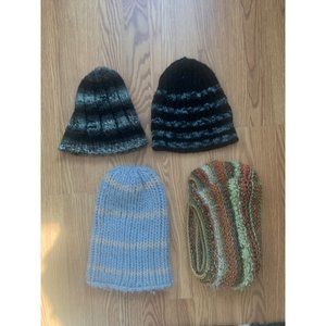 Beanie bundle lot boho camping winter cozy knit